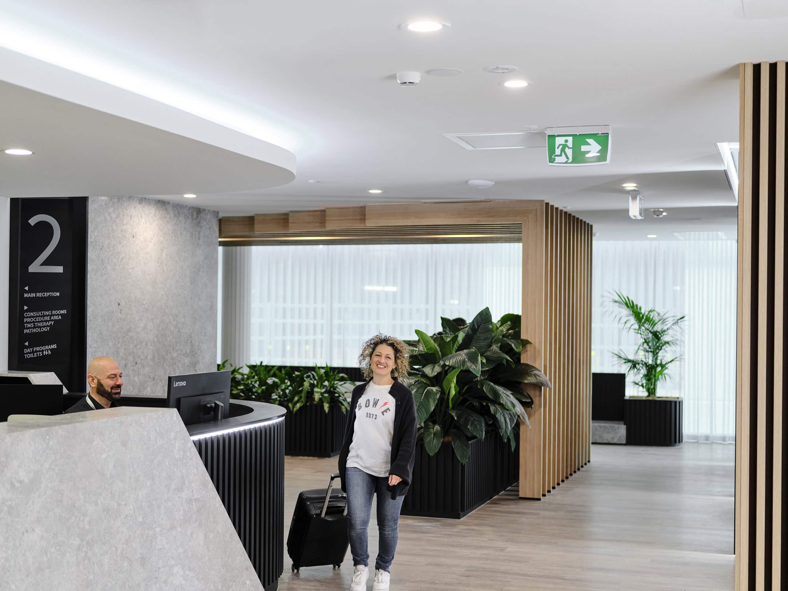 A person checking in for treatment at a mental health hospital in Melbourne