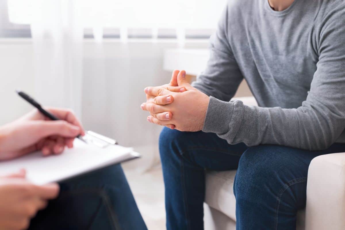 A man receiving generalised anxiety disorder treatment at Fullarton Clinic, a private mental health facility in Melbourne