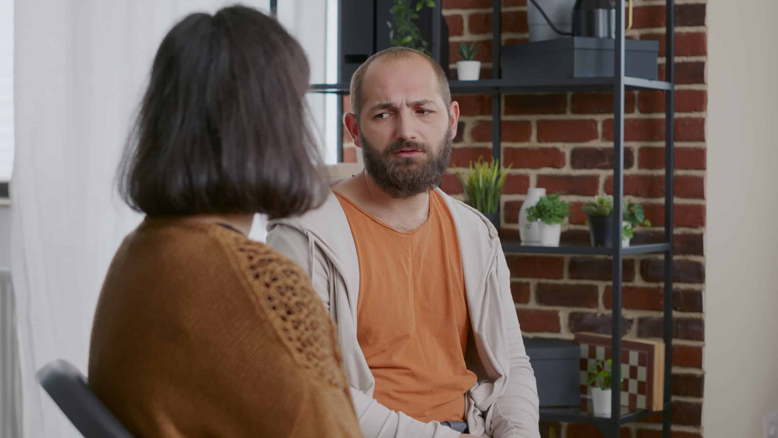 A counselling session for Depression. Inpatient care for depression is available at Fullarton Clinic. Treatment can include a combination of methods including counselling, group therapy, and TMS therapy for Depression, if required.