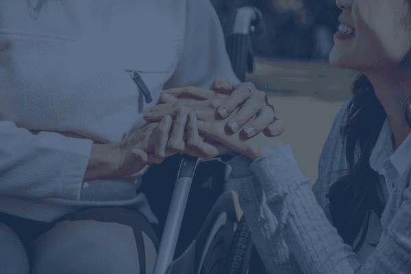 an image of a person receiving person-centred care